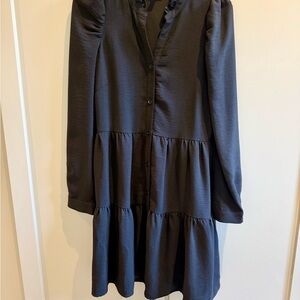 Jade Black Long Sleeve Tiered Dress Size XS